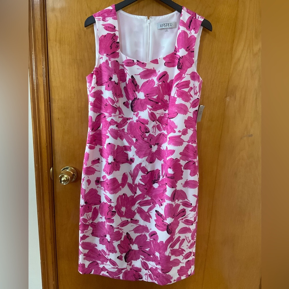 Kasper pink perfection spring dress new with tags